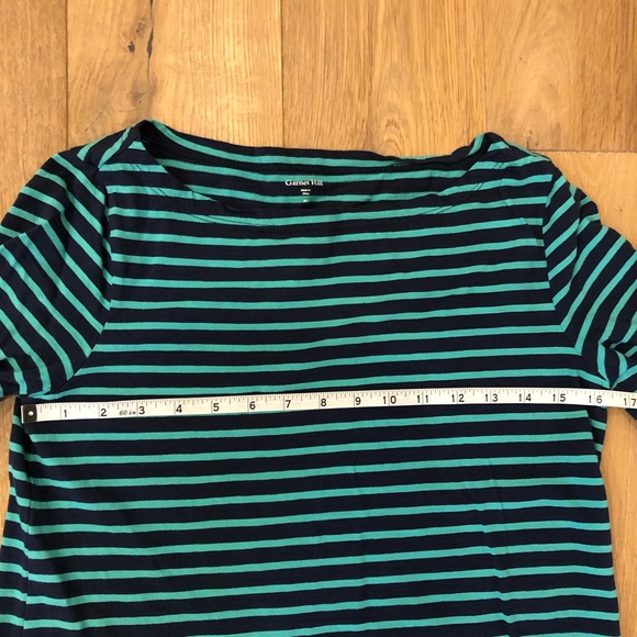 Garnet Hill Green & Navy Stripe Dress - Size M - Picture 5 of 9